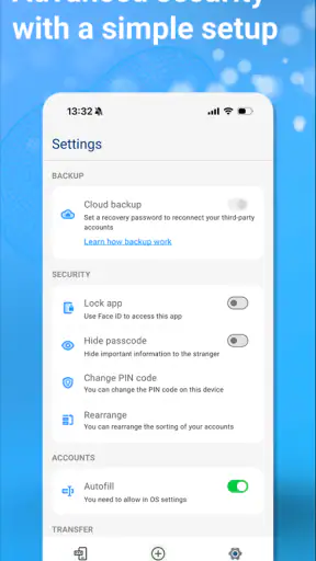 eAuthenticator screenshot