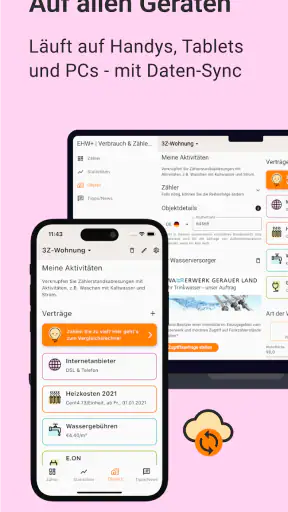 EHW+ | Zählerstände, Verbrauch screenshot