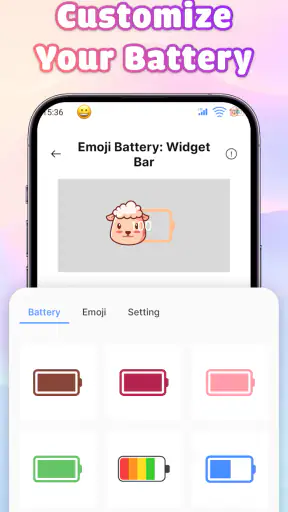 Emoji Battery: Widget Bar screenshot