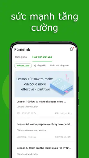 FameInk -trở thành một nhà văn screenshot
