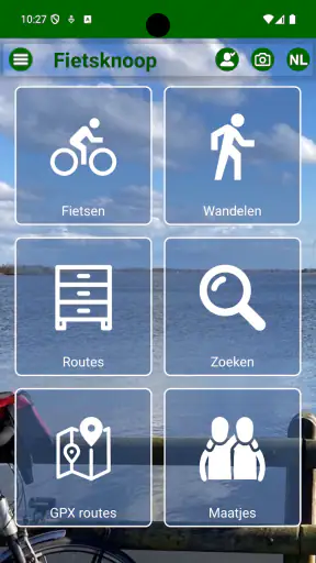 Fietsknoop fietsen en wandelen screenshot