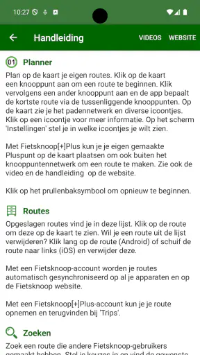 Fietsknoop fietsen en wandelen screenshot