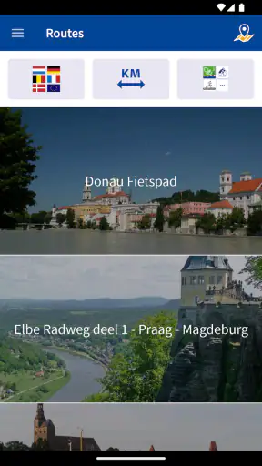 Fietsvakantiewinkel route-app screenshot