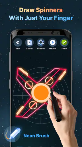Finger Spinner: Neon Glow Art screenshot