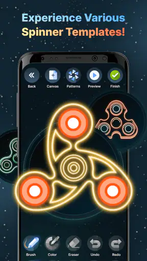 Finger Spinner: Neon Glow Art screenshot