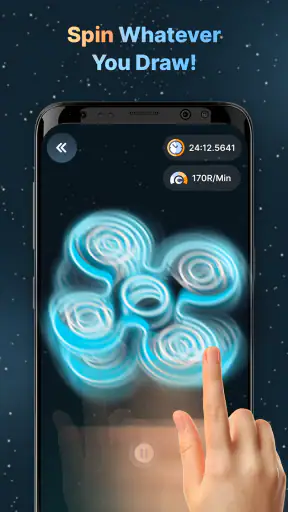 Finger Spinner: Neon Glow Art screenshot
