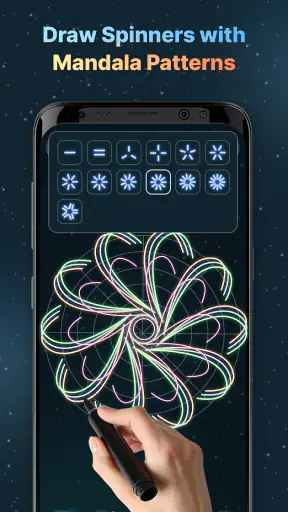 Finger Spinner: Neon Glow Art screenshot