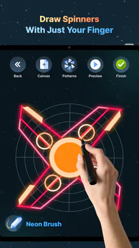 Finger Spinner: Neon Glow Art screenshot