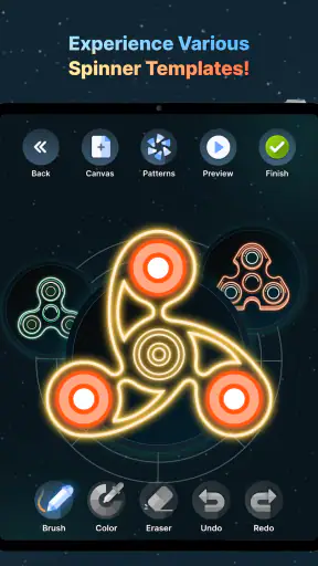 Finger Spinner: Neon Glow Art screenshot