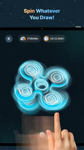 Finger Spinner: Neon Glow Art screenshot