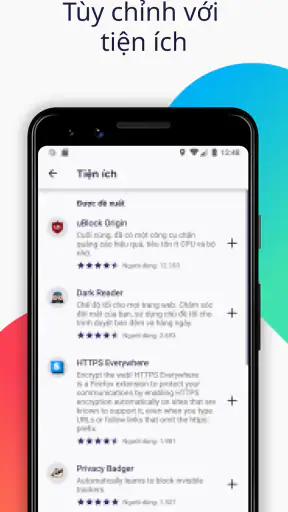 Firefox Trình duyệt Riêng tư screenshot