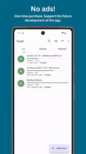 Flud+ screenshot