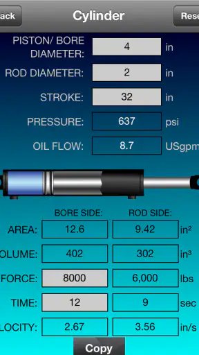 Free Hydraulic Calculator screenshot