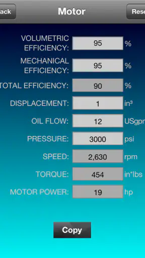 Free Hydraulic Calculator screenshot