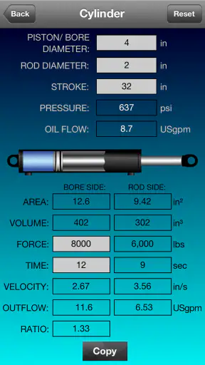 Free Hydraulic Calculator screenshot