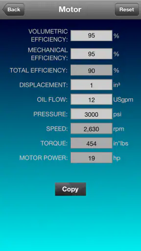 Free Hydraulic Calculator screenshot