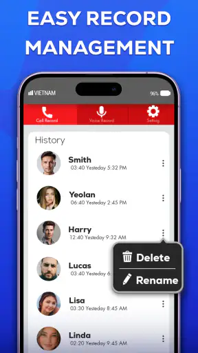 Ghi âm cuộc gọi tự động screenshot
