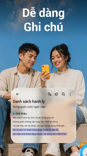 Ghi chú : Sổ tay screenshot