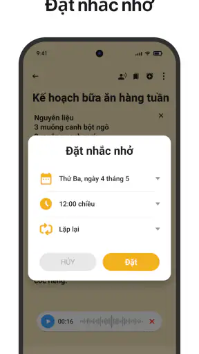 Ghi chú: Sổ tay và danh sách screenshot
