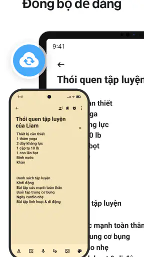Ghi chú: Sổ tay và danh sách screenshot