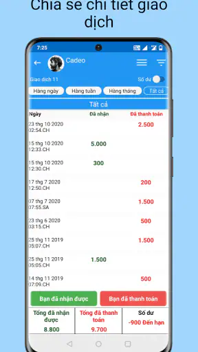Ghi Nợ Tín Dụng - sổ Tài Khoản screenshot