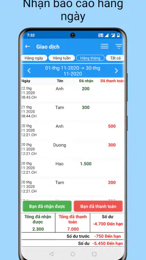 Ghi Nợ Tín Dụng - sổ Tài Khoản screenshot
