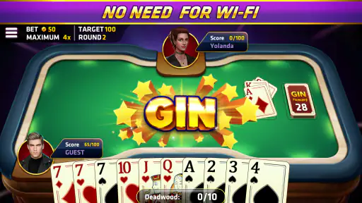Gin Rummy-Trò chơi bài cổ điển screenshot