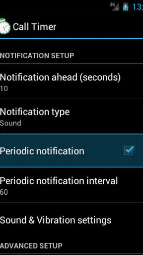 Giới hạn thời gian cuộc gọi screenshot