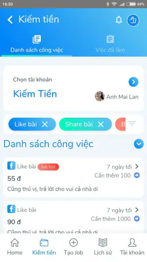 Golike - Kiếm Tiền Online Từ M screenshot