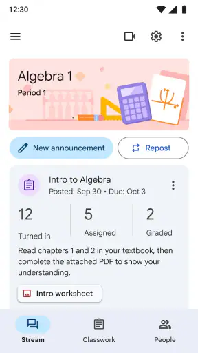 Google Lớp học screenshot