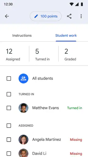 Google Lớp học screenshot