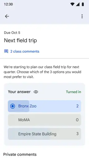 Google Lớp học screenshot