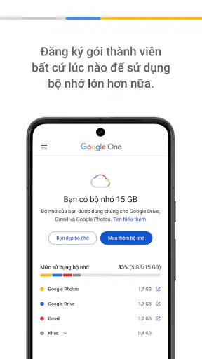 Google One screenshot