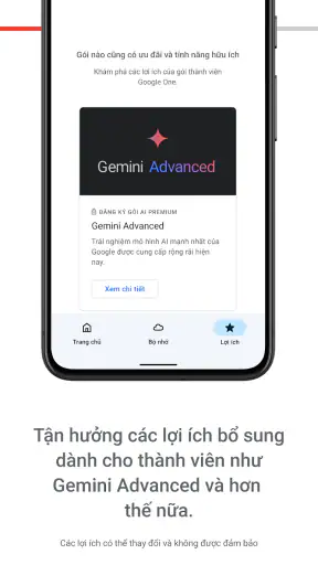 Google One screenshot
