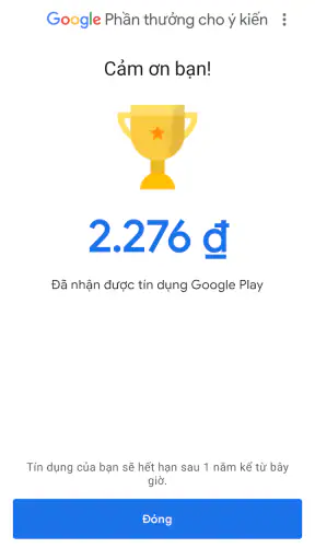 Google Phần thưởng cho ý kiến screenshot