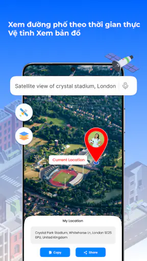 GPS vệ tinh trái đất Bản đồ screenshot