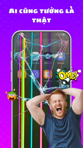Haha Screen, Màn Hình Vỡ screenshot