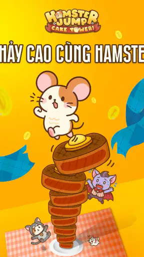 Hamster Nhảy : Cake Stack screenshot