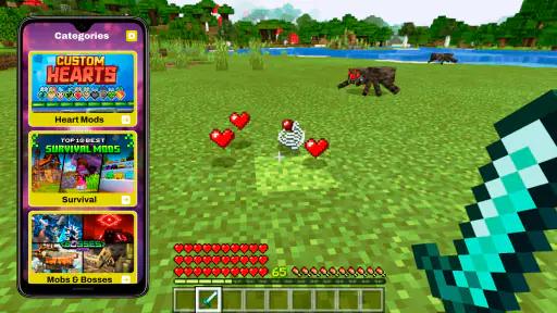 Heart Containers Mod Minecraft screenshot
