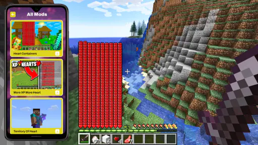 Heart Containers Mod Minecraft screenshot