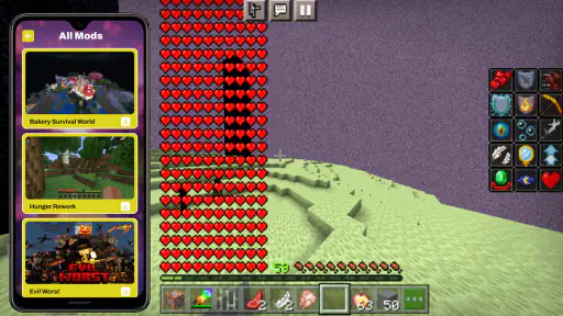Heart Containers Mod Minecraft screenshot