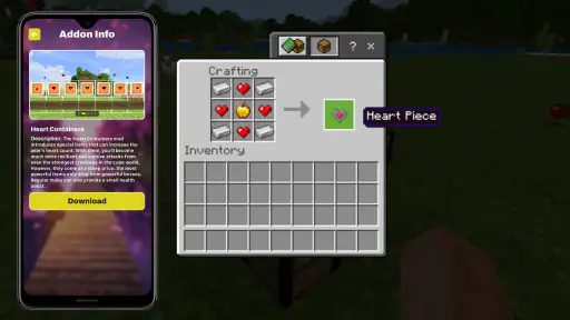 Heart Containers Mod Minecraft screenshot