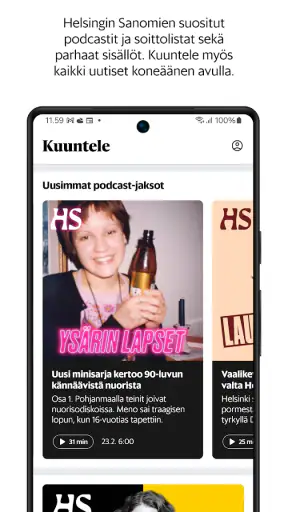 Helsingin Sanomat screenshot