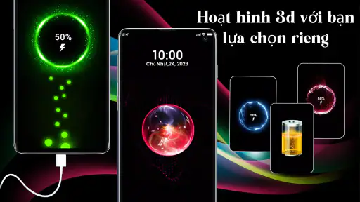 Hiệu ứng sạc pin đẹp cute screenshot