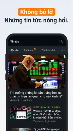 Investing.com chứng khoán, FX screenshot