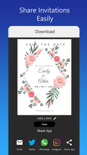 Invitation card Maker, Design screenshot