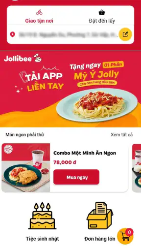 Jollibee Vietnam screenshot