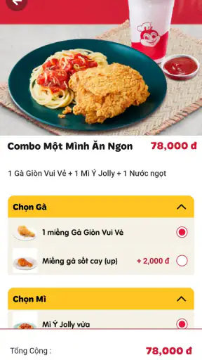 Jollibee Vietnam screenshot