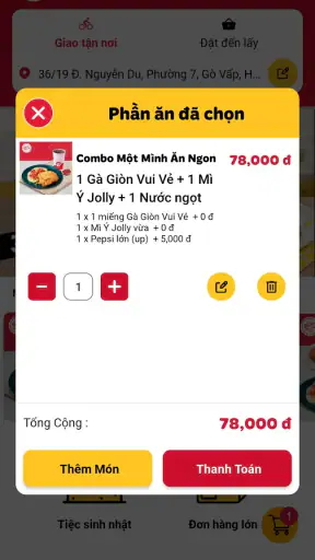 Jollibee Vietnam screenshot