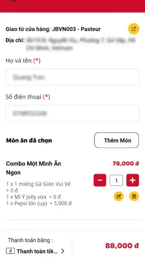 Jollibee Vietnam screenshot